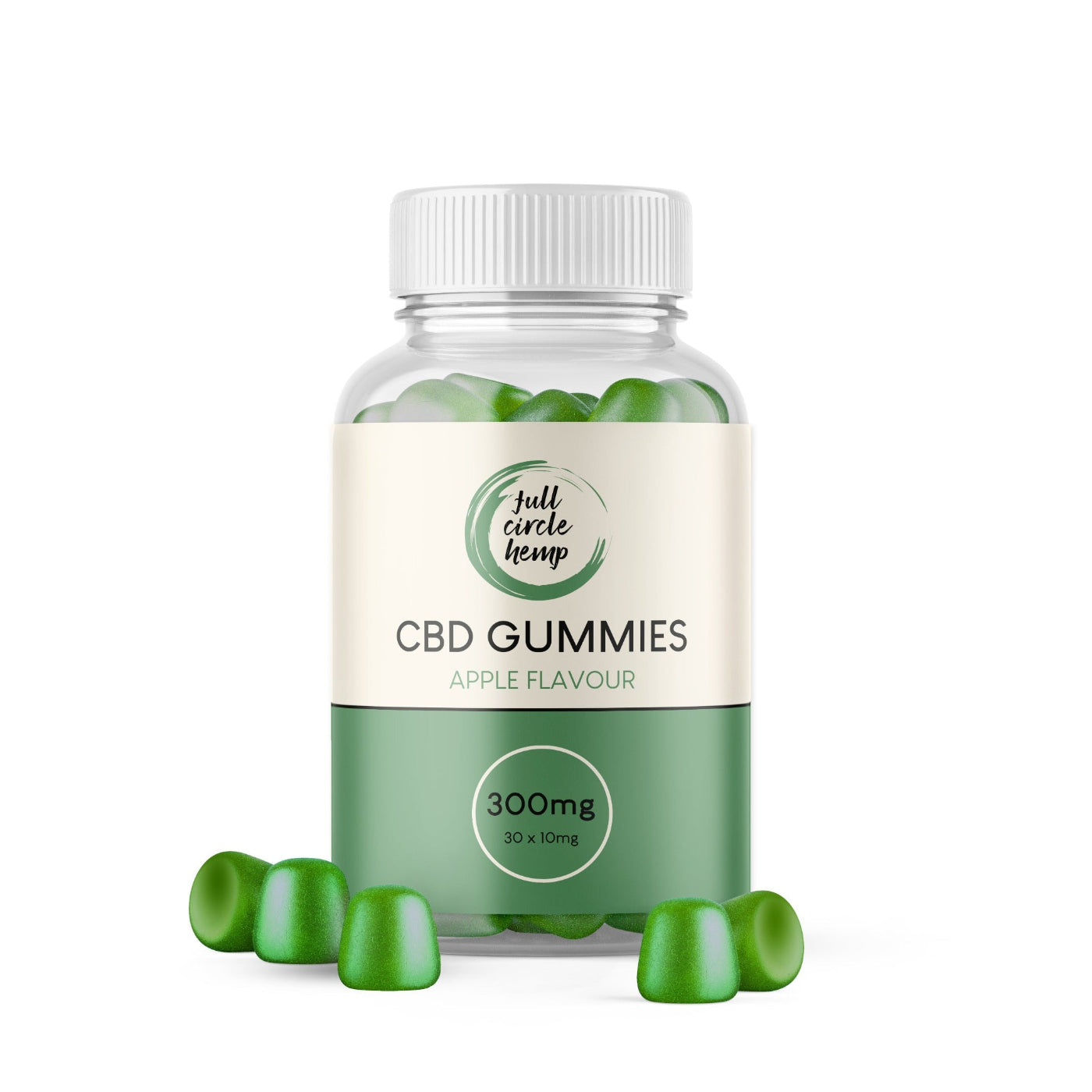 10mg CBD Apple Gummies, THC free by Full Circle Hemp Ireland