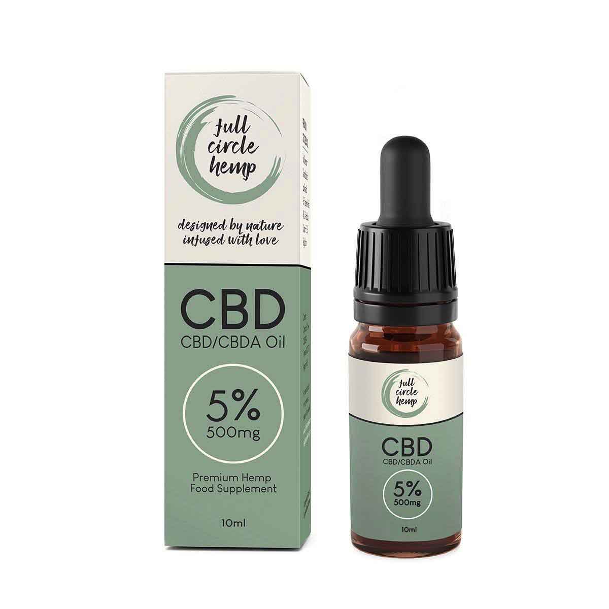 CBD Oil 5% 500mg Full Spectrum Oil from Full Circle Hemp Ireland