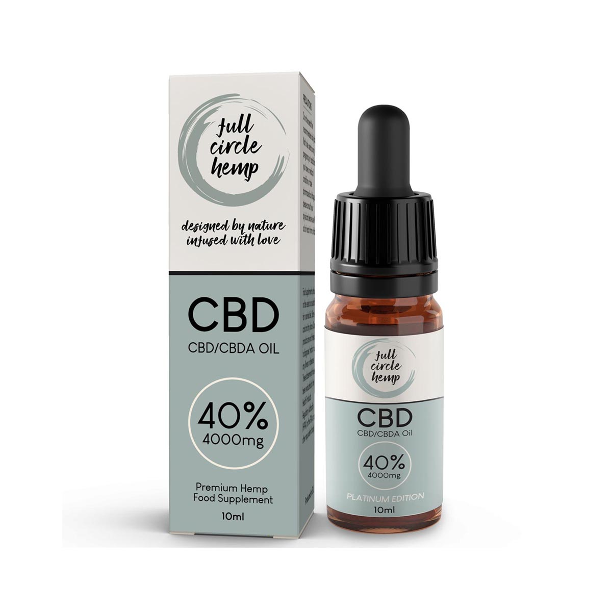 40% Full Spectrum CBD Oil in 10ml Dropper Bottle by Full Circle Hemp