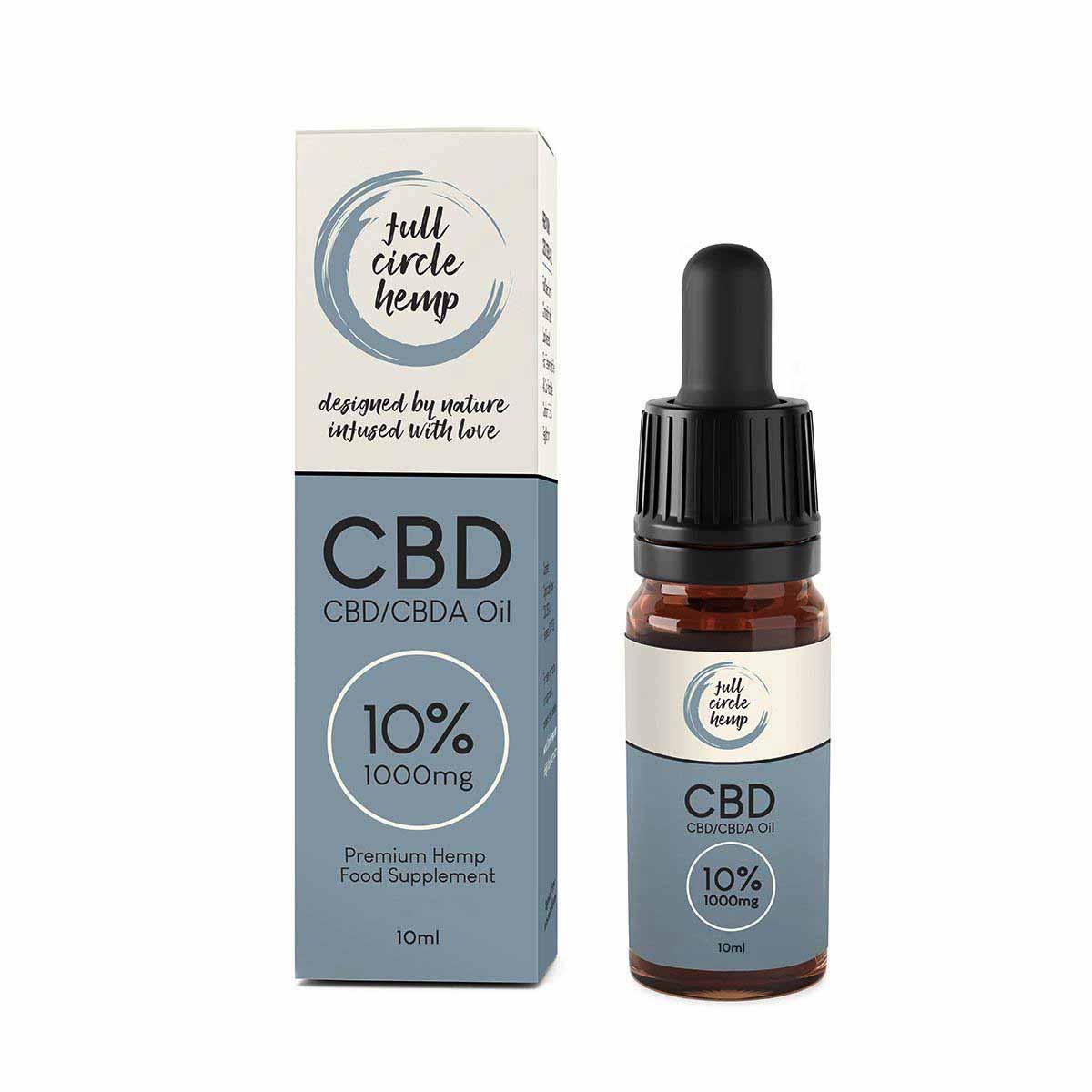 Full Spectrum CBD Oil, 1000mg in 10ml Dropper Bottle